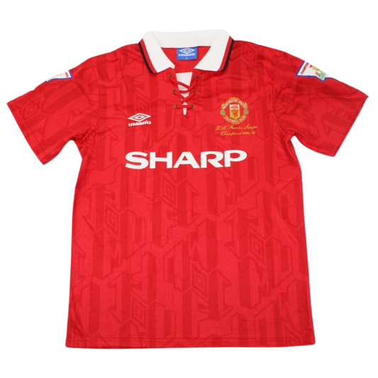 Camisa Manchester United Champions Home 92/93 - Versão Retrô