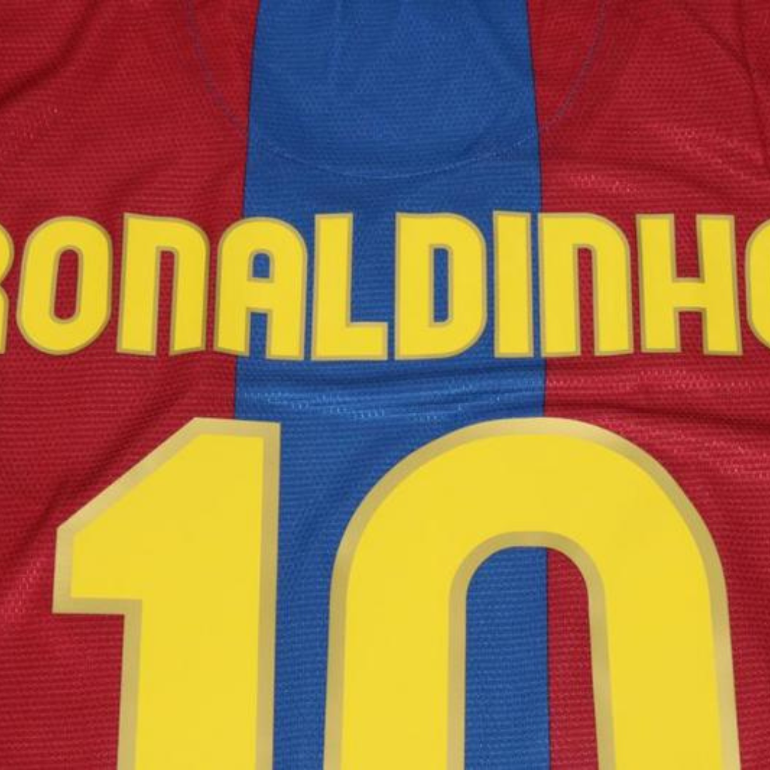Camisa Barcelona Home 07/08 - Versão Retrô "Ronaldinho" Nº 10