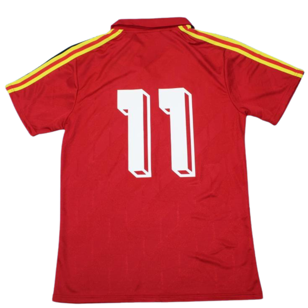 Camisa Retrô Bélgica Home Versão Jogador 1986 N°.11