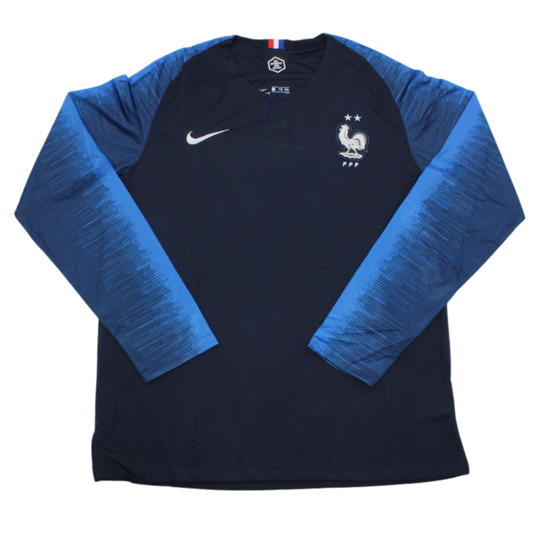 Camisa França Manga Longa Home 2018 - Versão Retrô