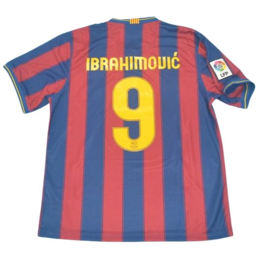 Camisa Barcelona Home 09/10 - Versão Retrô "Ibrahimovic" Nº 9