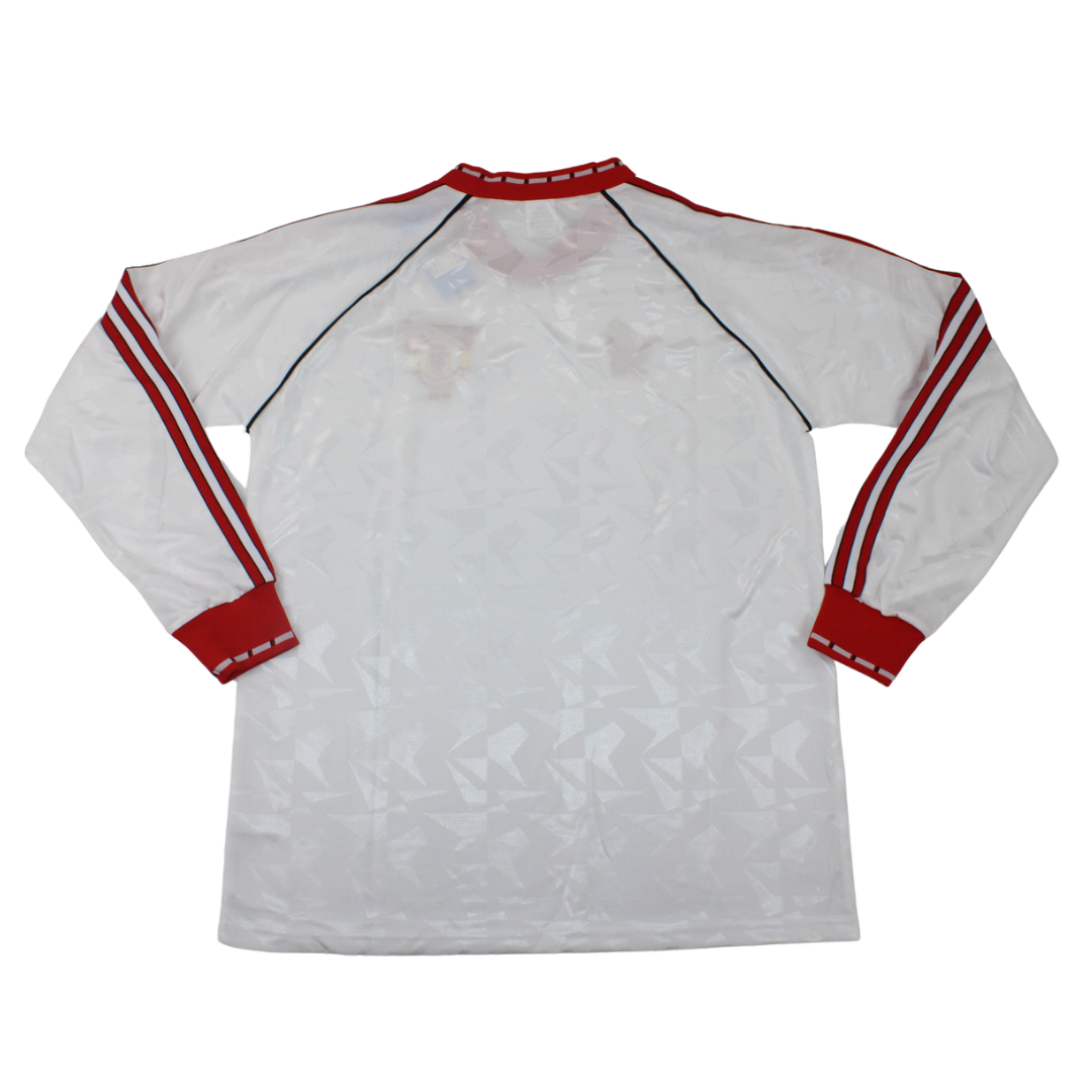Camisa Manchester United Manga Longa Away 90/91 - Versão Retrô
