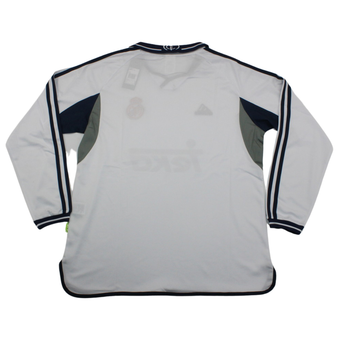 Camisa Real Madrid Manga Longa Home 00/01 - Versão Retrô