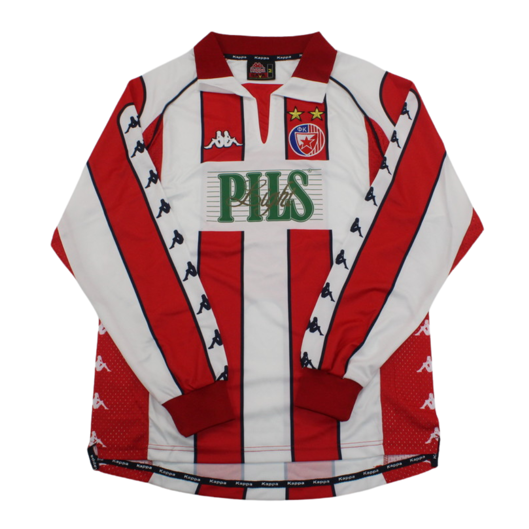 Camisa Estrela Vermelha Manga Longa Home 96/97 - Versão Retrô