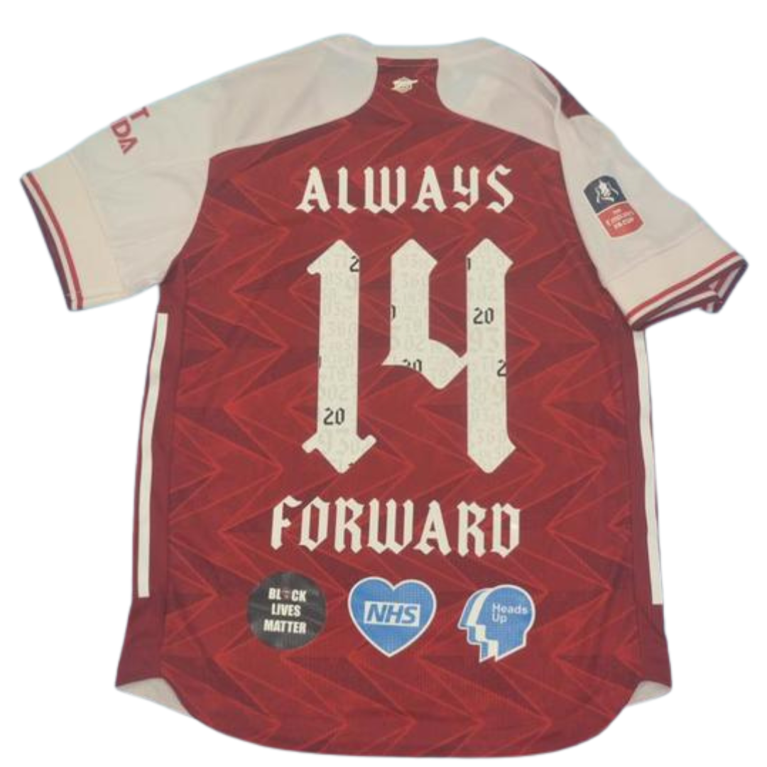 Camisa Arsenal FA Cup Final 2020 - Versão Retrô "Aubameyang" Nº 14