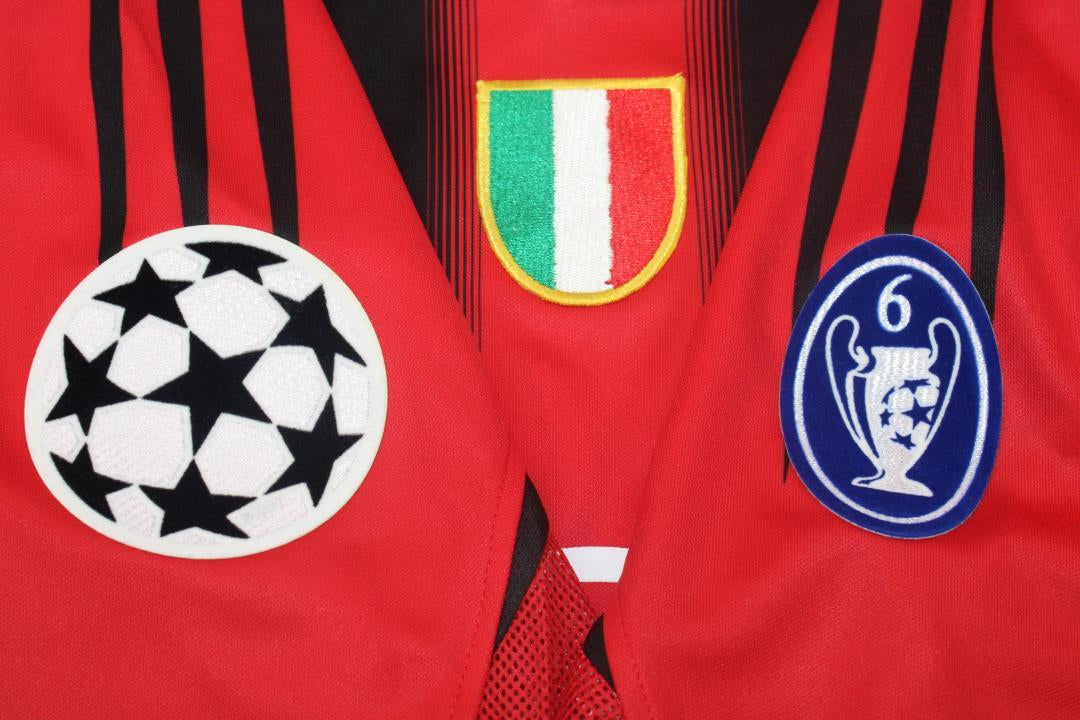 Camisa Retrô Milan Home UCL Versão 04/05 "Shevchenko" N°.7