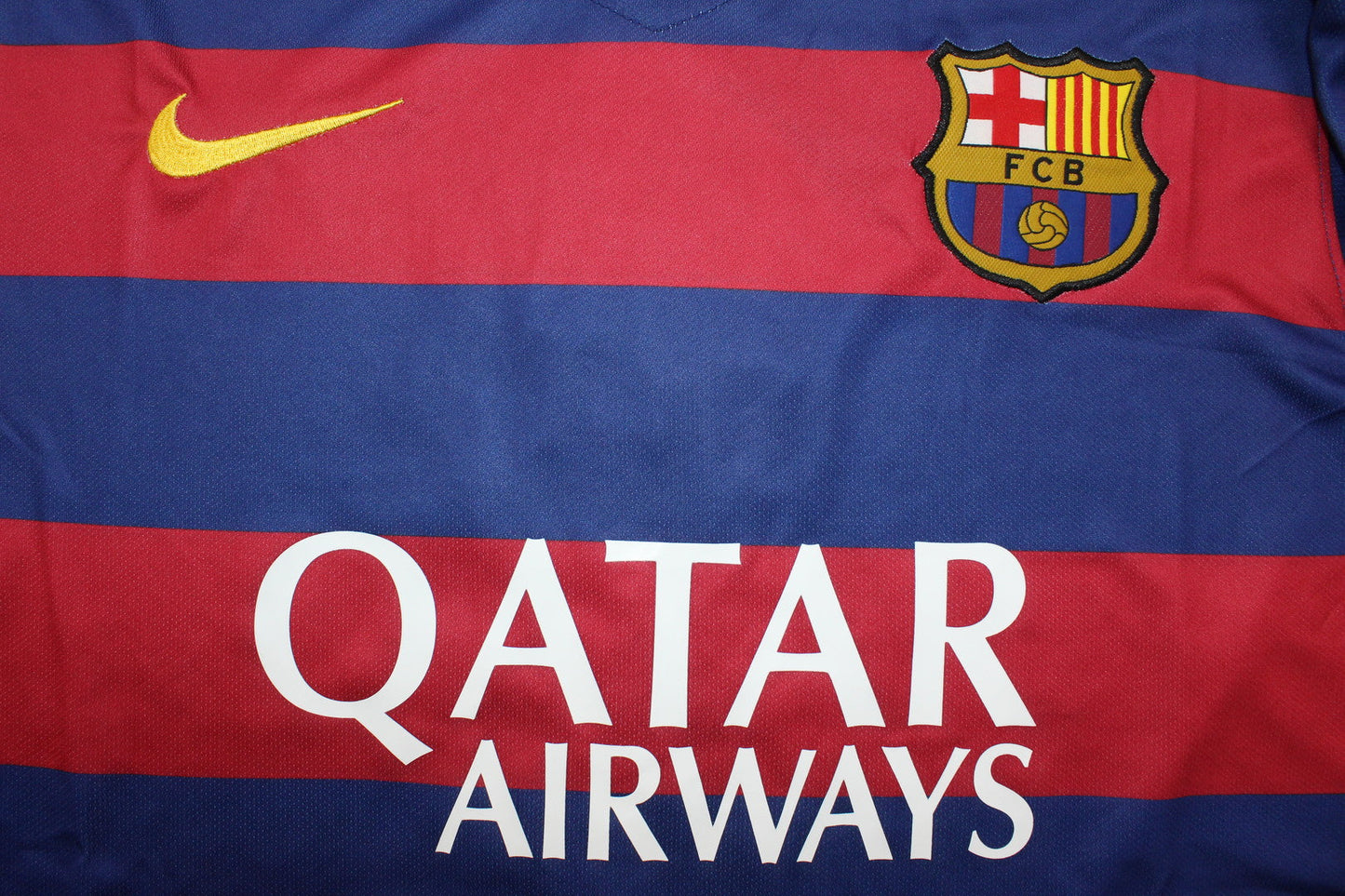 Camisa Barcelona Manga Longa Home 15/16 - Versão Retrô