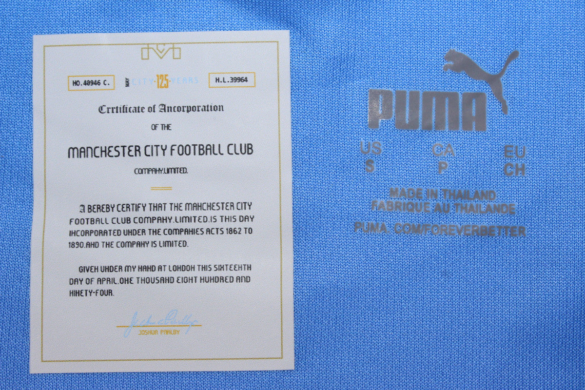 Camisa Manchester City 125 Anos 23/24 - Versão Retrô