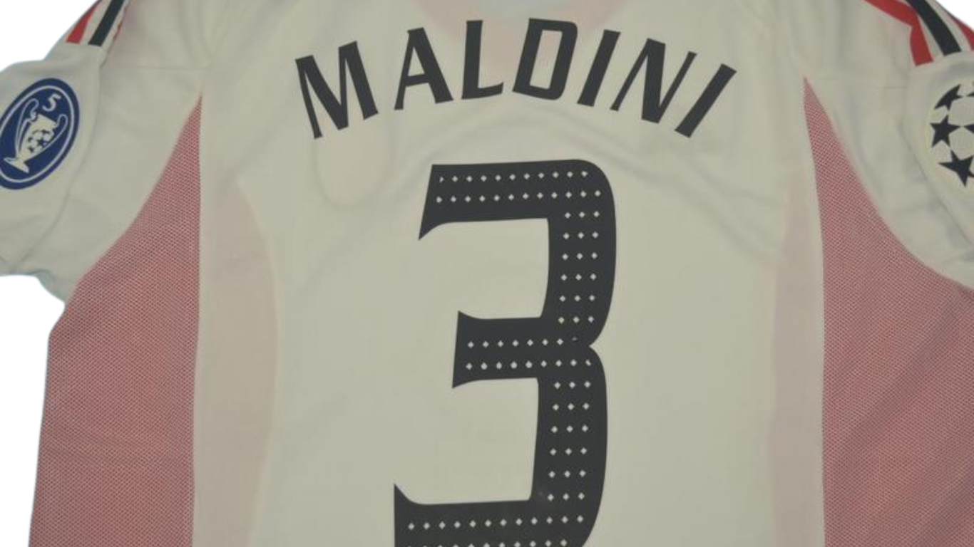 Camisa Retrô Milan UCL Final 02/03 "Maldini" N°.3