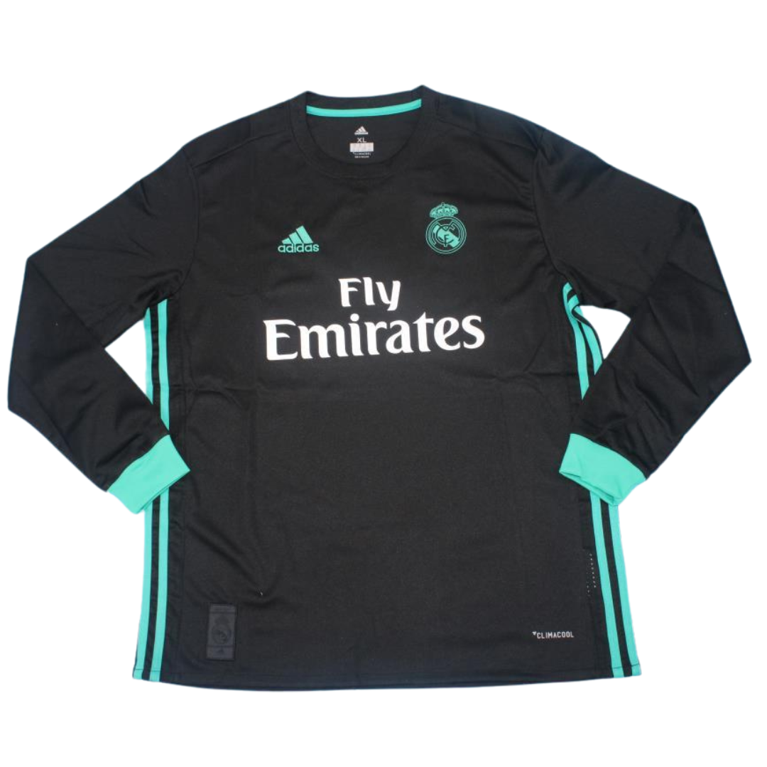 Camisa Real Madrid Manga Longa Away 17/18 - Versão Retrô