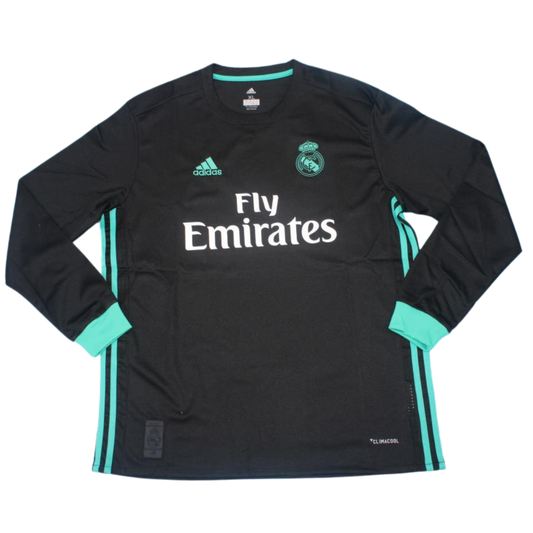Camisa Real Madrid Manga Longa Away 17/18 - Versão Retrô