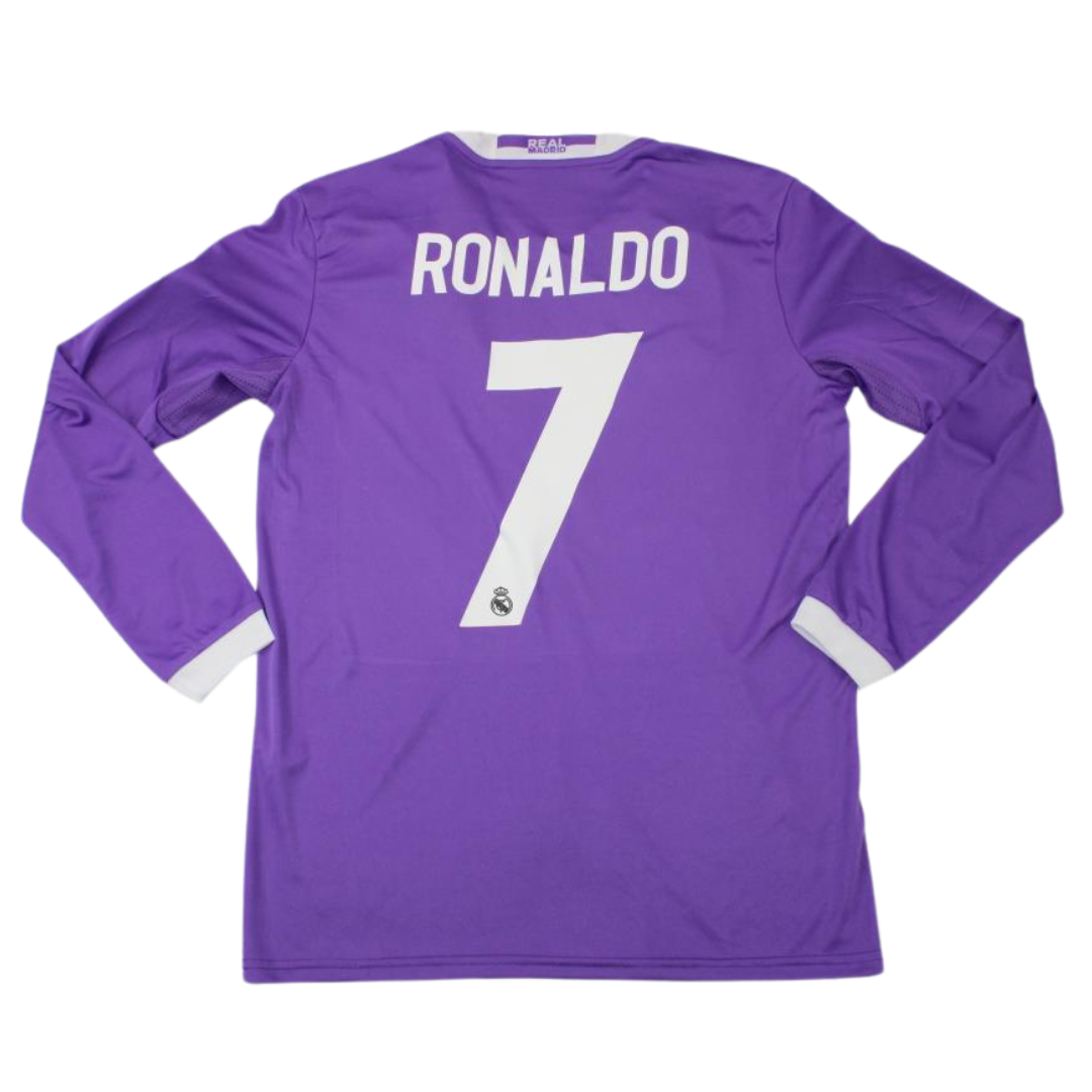 Camisa Real Madrid Manga Longa 16/17 - Versão Retrô "Cristiano Ronaldo" Nº 7