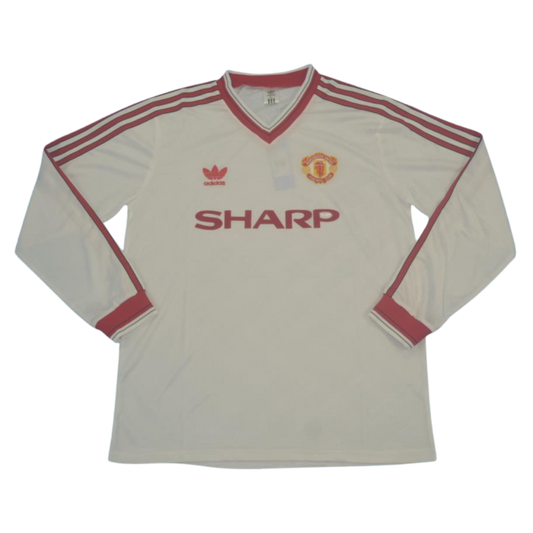 Camisa Manchester United Manga Longa Away 86/87 - Versão Retrô
