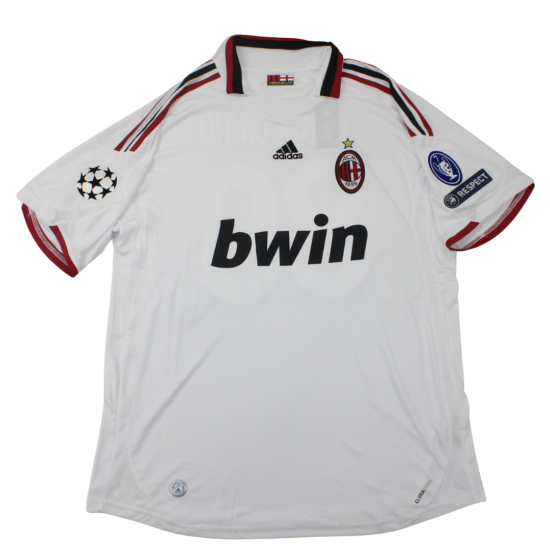 Camisa Retrô Milan Away UCL Versão 09/10 "Ronaldinho" N°.80