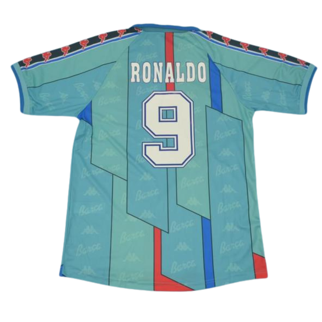 Camisa Barcelona Away 96/97 - Versão Retrô "Ronaldo" Nº 9