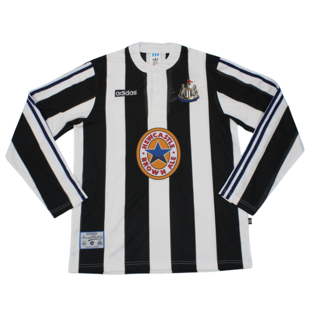 Camisa Newcastle United Manga Longa Home 95/96 - Versão Retrô