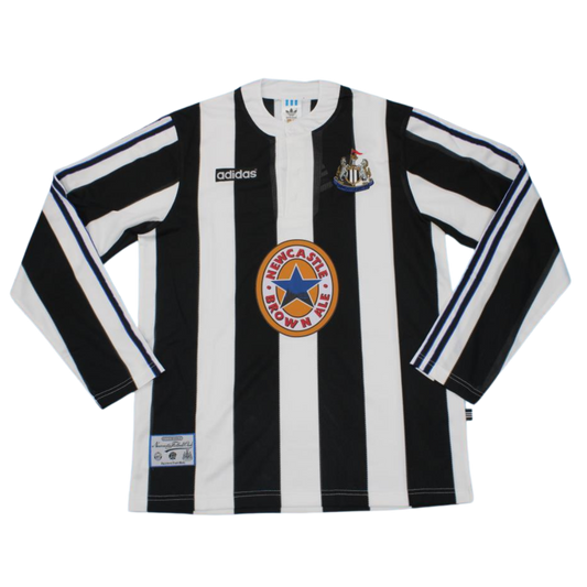Camisa Newcastle United Manga Longa Home 95/96 - Versão Retrô