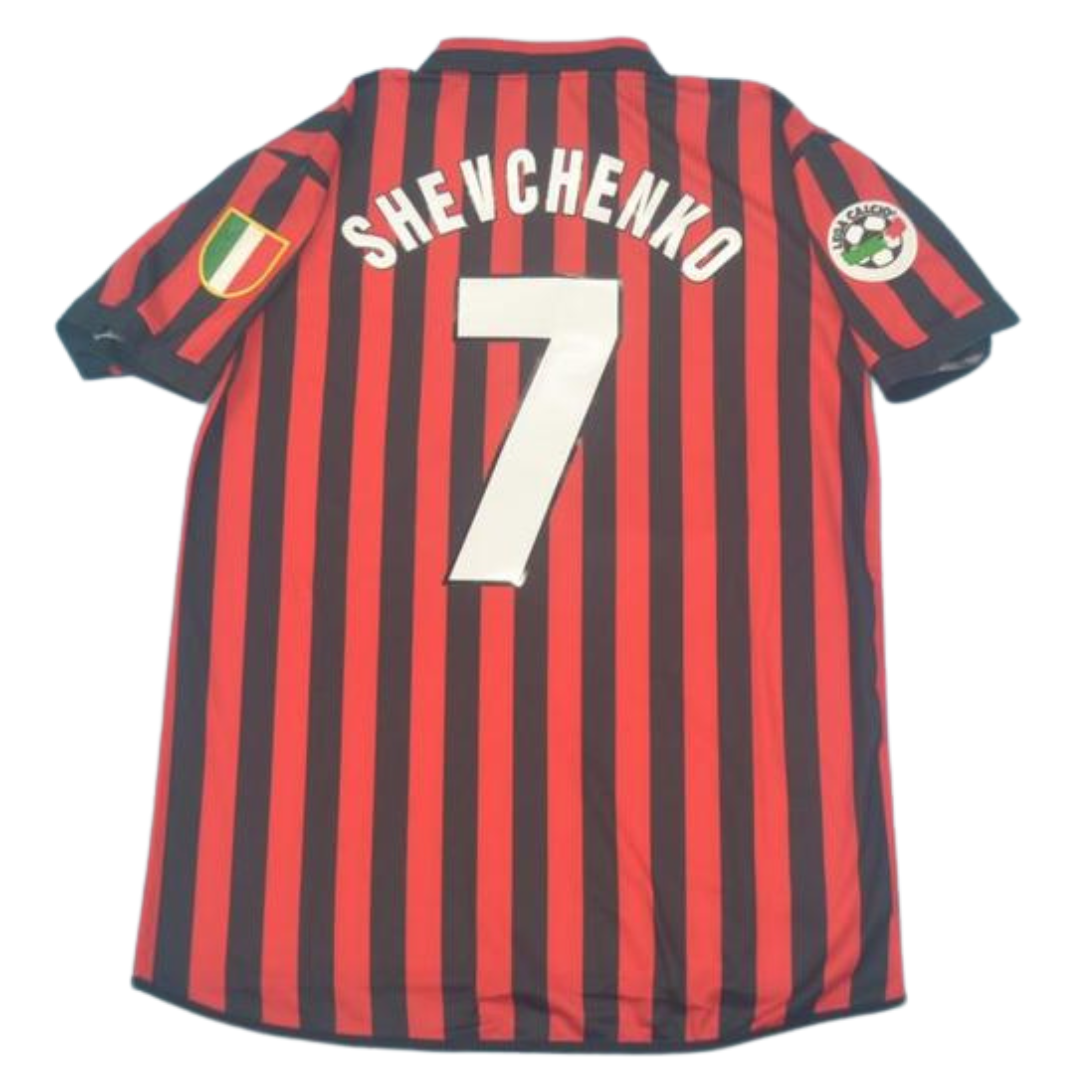 Camisa Retrô Milan Home centenário 99/00 "Shevchenko" N°.7