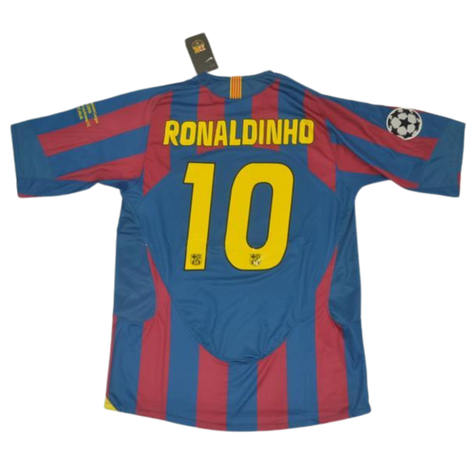 Camisa Barcelona Home 2006 - Versão Retrô "Ronaldinho" Nº 10