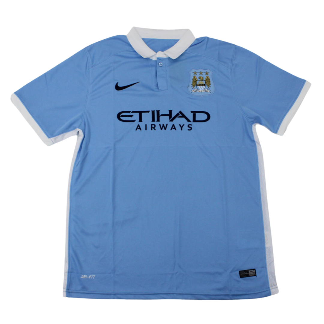 Camisa Manchester City Home 15/16 - Versão Retrô