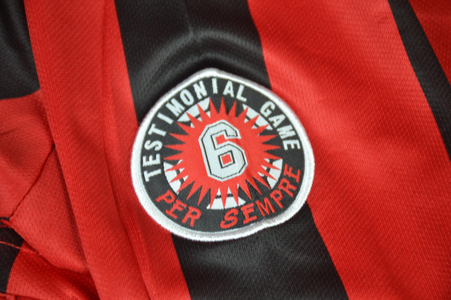 Camisa Milan Manga Longa 97/98 - Versão Retrô "Baresi" Nº 6