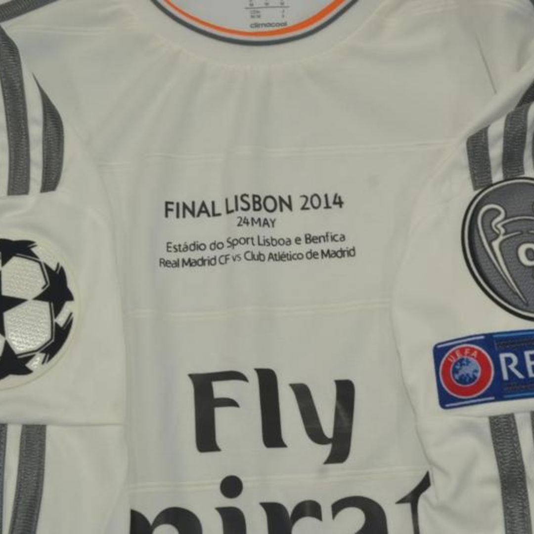 Camisa Real Madrid Manga Longa 13/14 - Versão Retrô "Sergio Ramos" Nº 4
