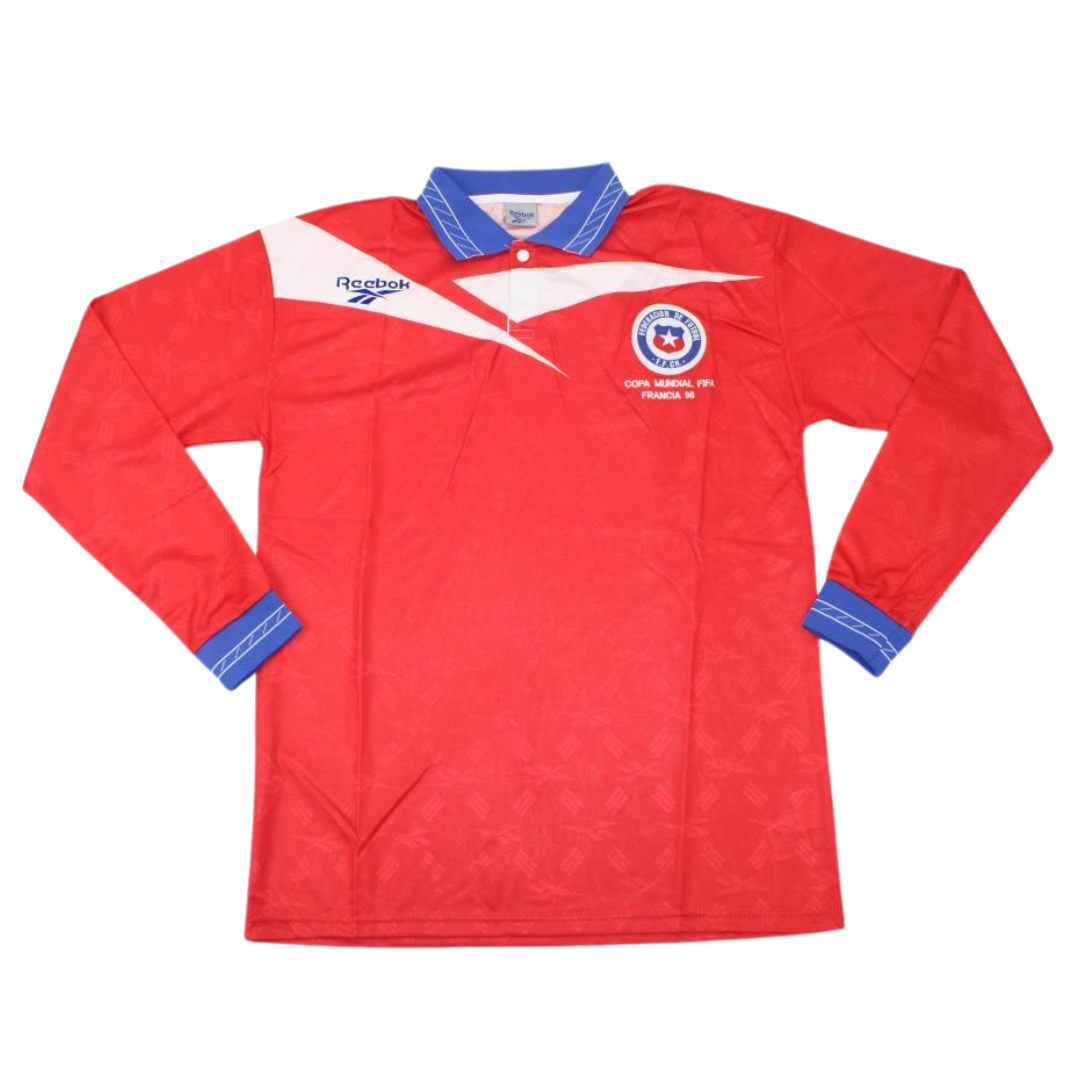 Camisa Chile Manga Longa Home 1998 - Versão Retrô