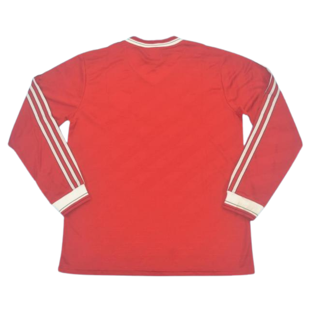 Camisa Manchester United Manga Longa Home 1986 - Versão Retrô