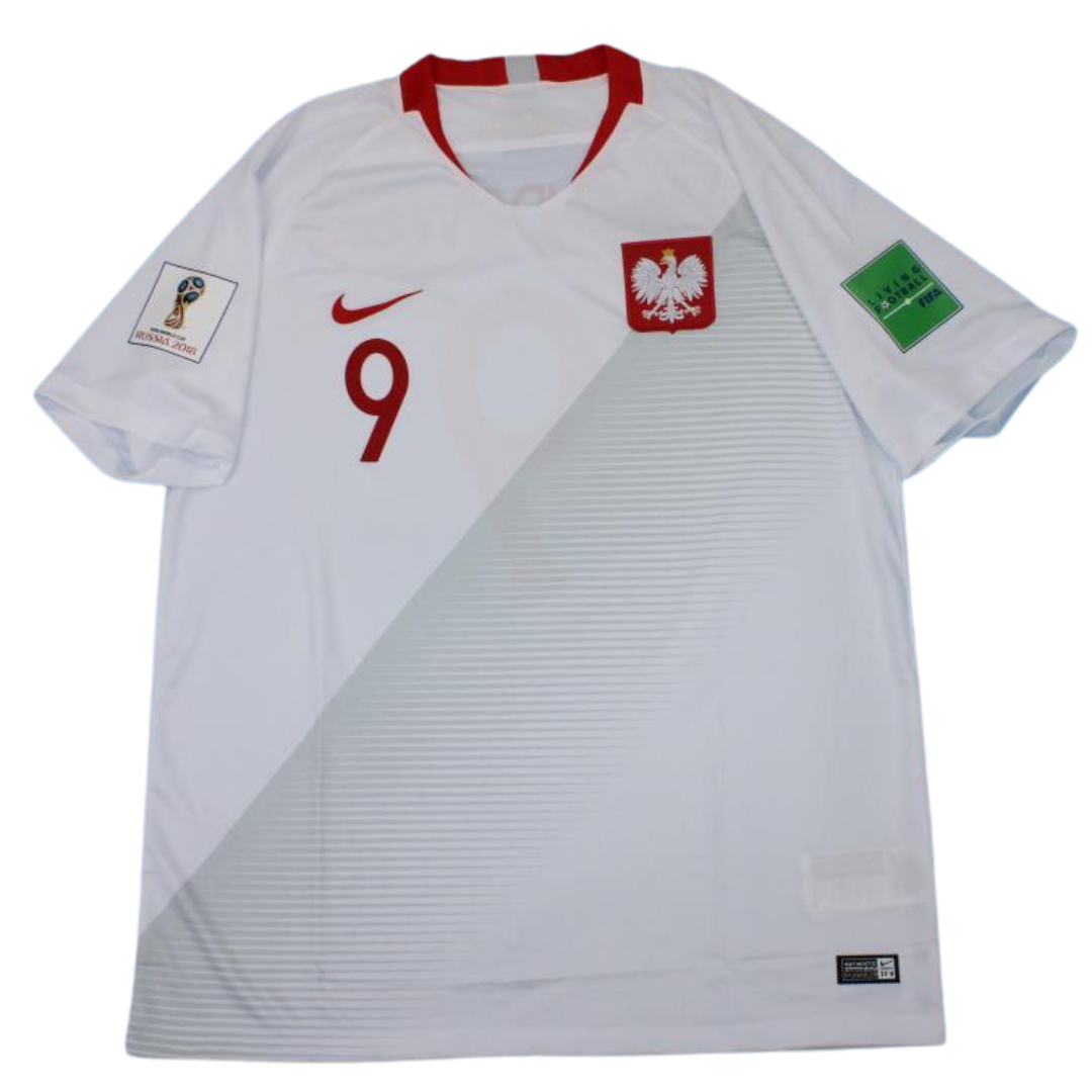 Camisa Polônia Copa do Mundo Home 2018 - Versão Retrô "Lewandowski" N° 9