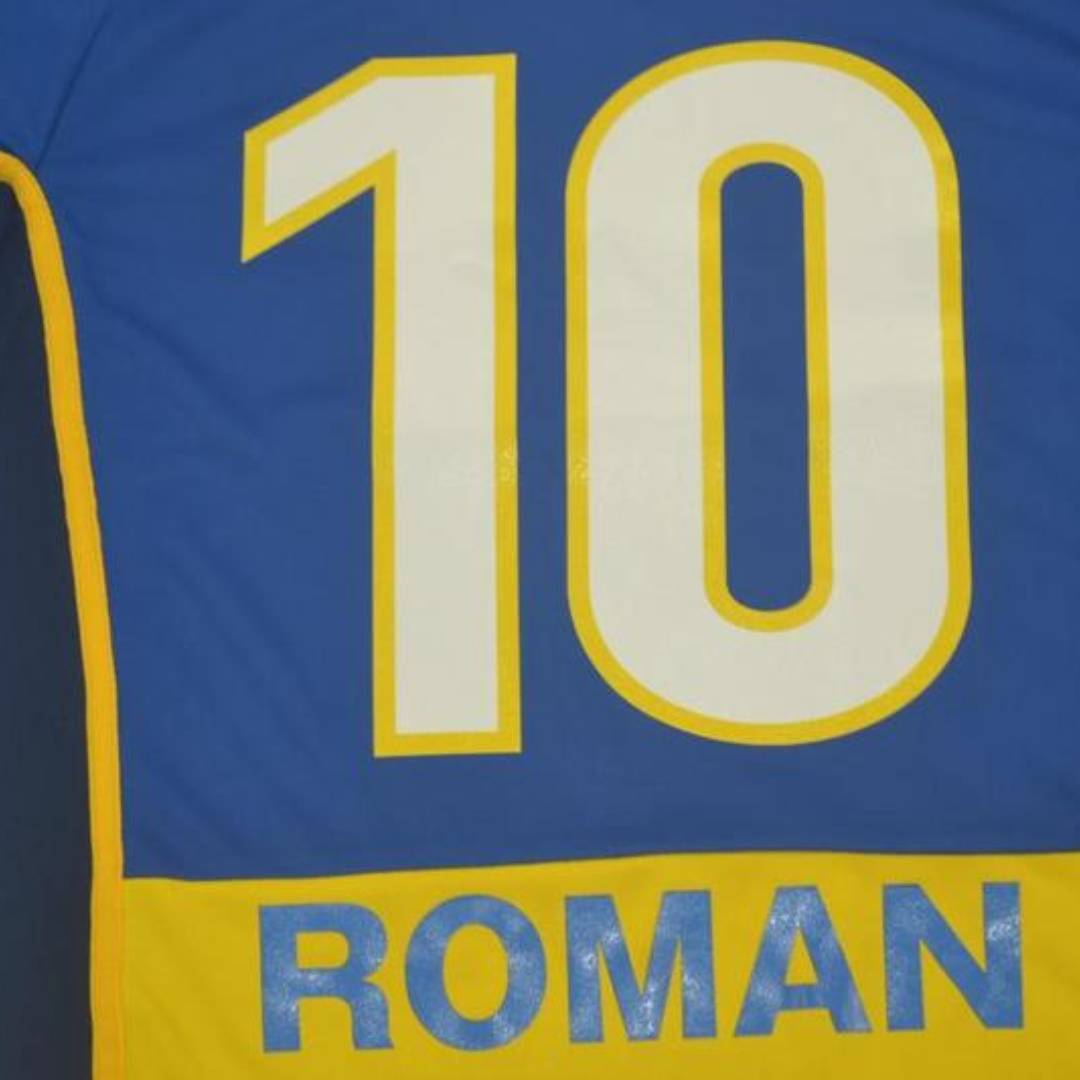 Camisa Boca Juniors Home 2002 - Versão Retrô "Roman" N° 10
