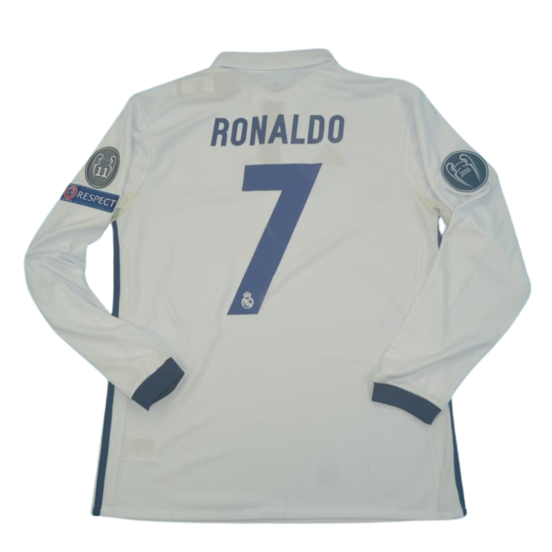 Camisa Real Madrid Manga Longa 16/17 - Versão Retrô "Cristiano Ronaldo" Nº 7