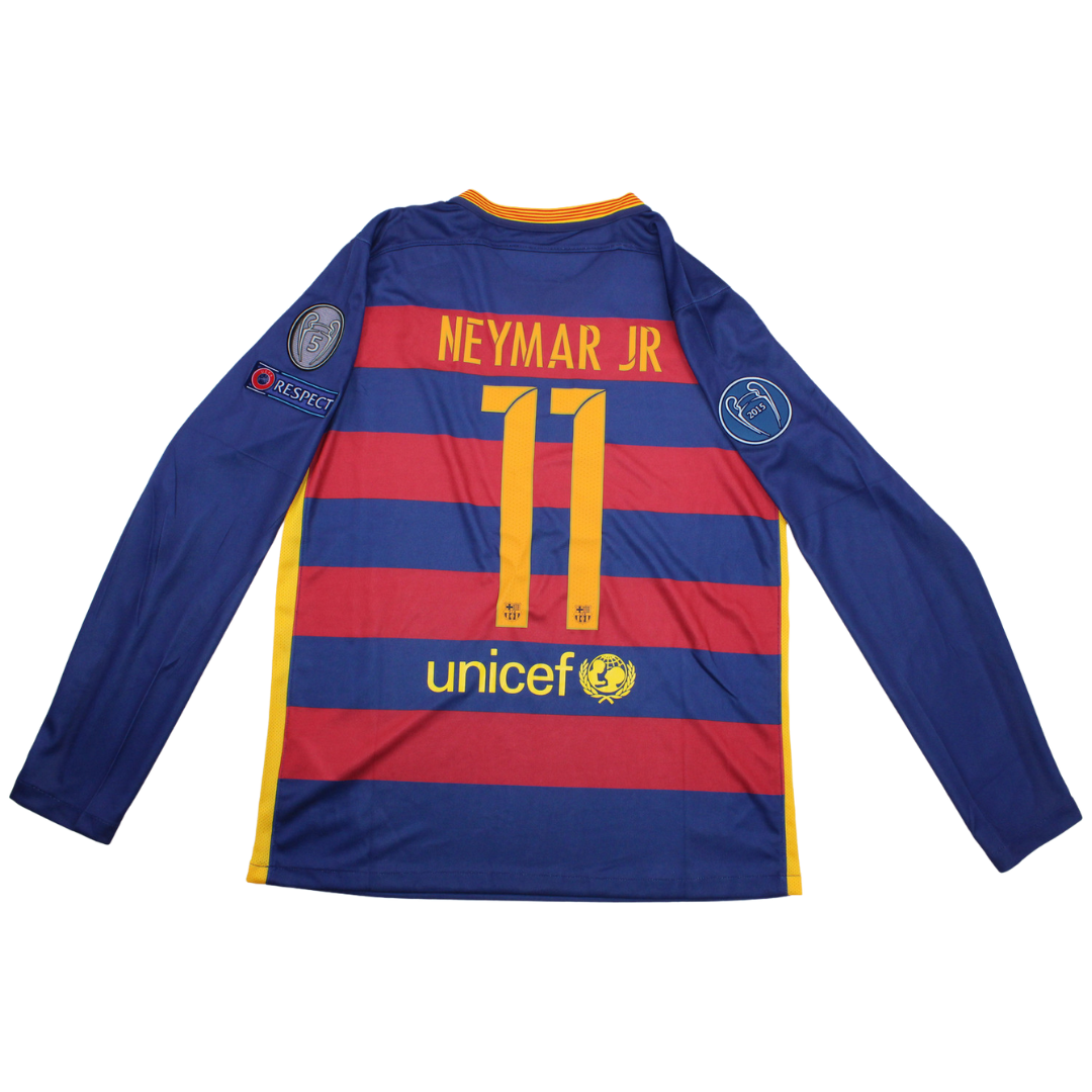 Camisa Barcelona Manga Longa 15/16 - Versão Retrô "Neymar Jr" Nº 11