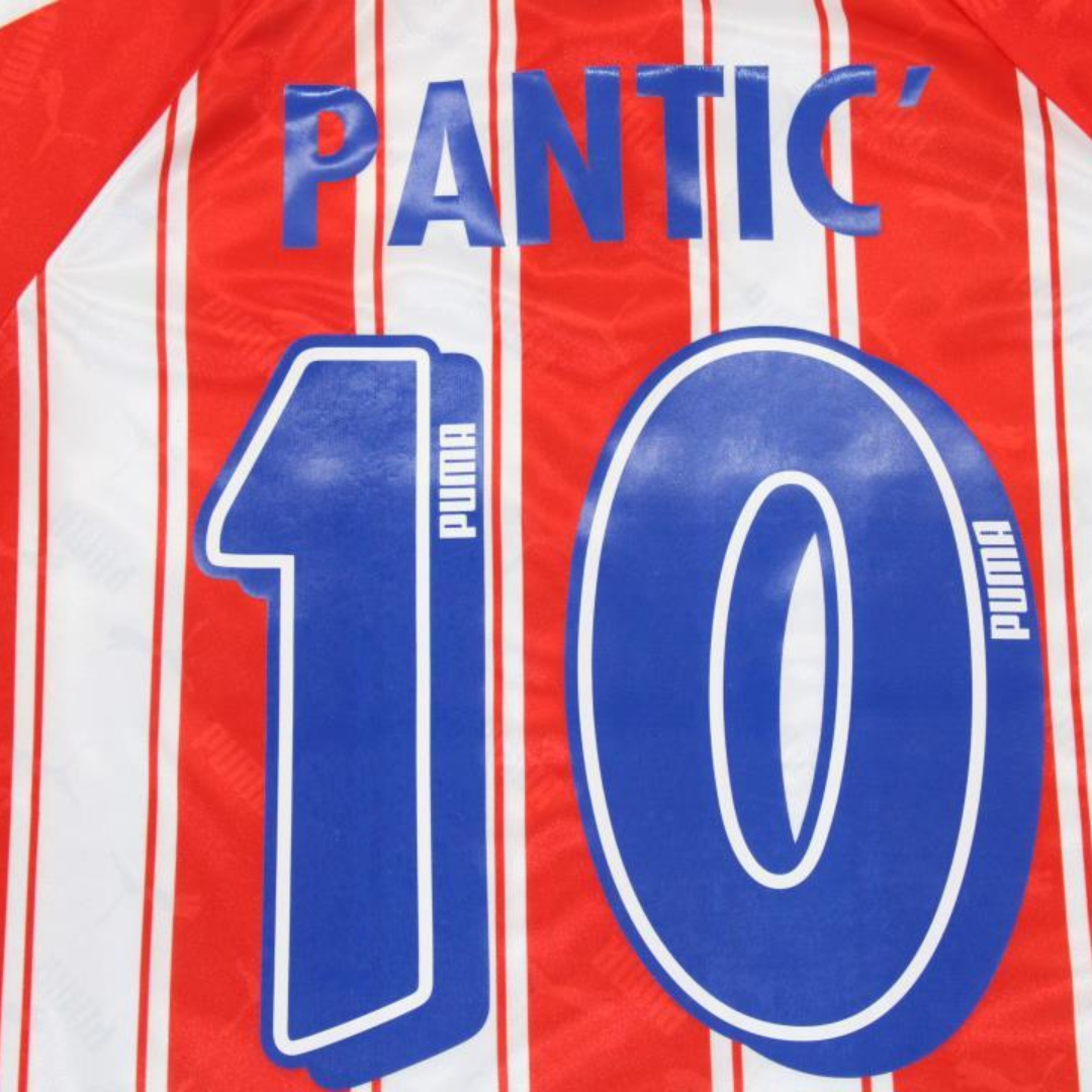Camisa Atlético de Madrid Home 94/95 - Versão Retrô "Pantic'" Nº 10