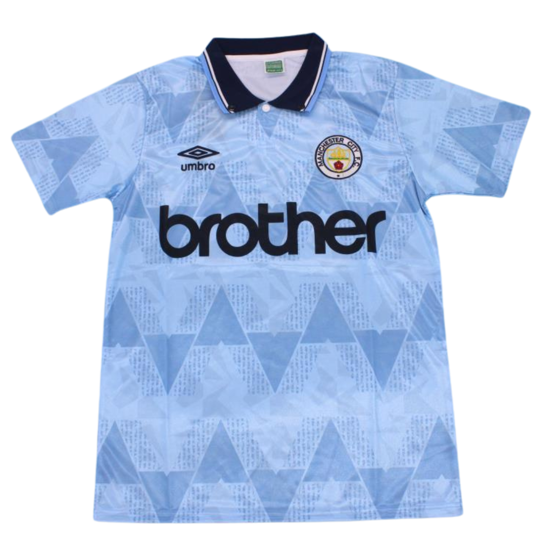 Camisa Manchester City Home 88/90 - Versão Retrô "Ginger Ninja" Nº 7