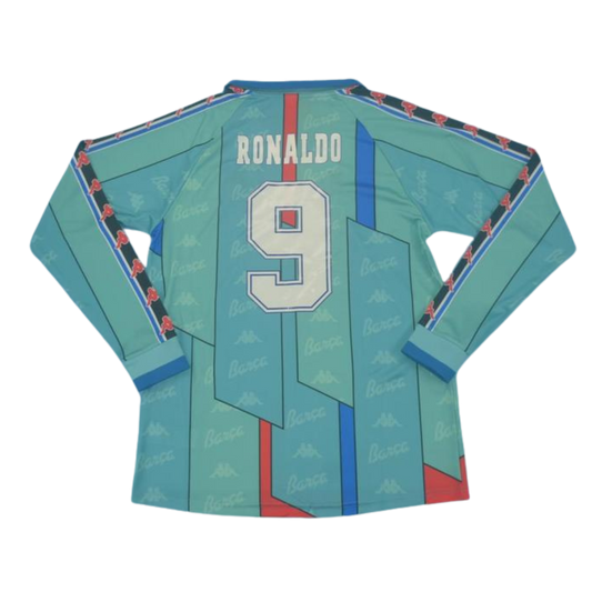 Camisa Barcelona Manga Longa 96/97 - Versão Retrô "Ronaldo" Nº 9