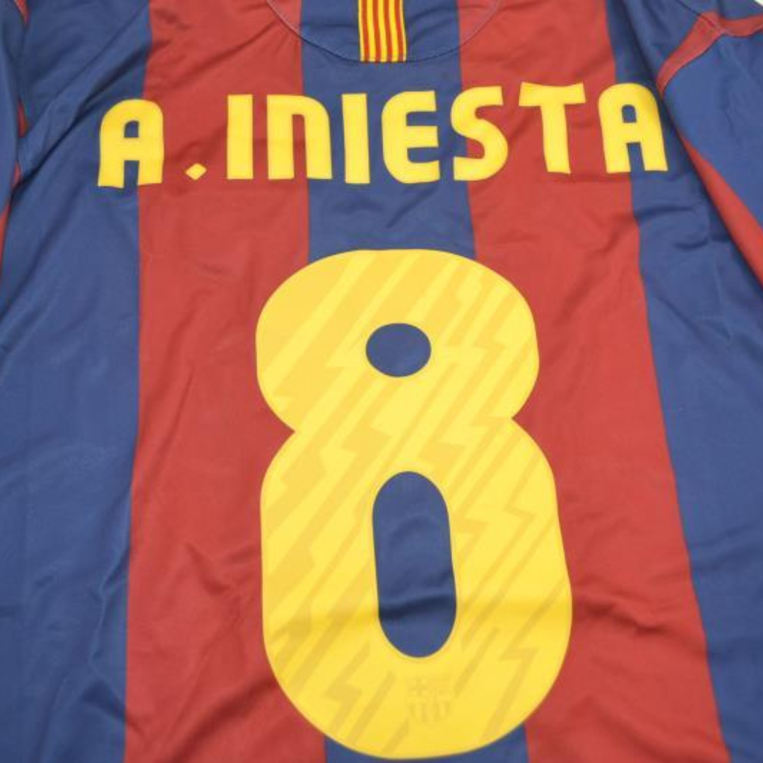 Camisa Barcelona UCL Final 2011 - Versão Retrô "A.Iniesta" Nº 8