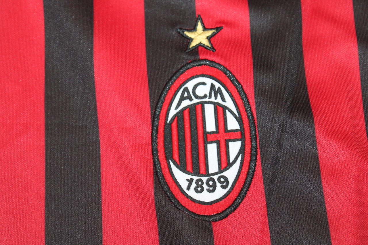 Camisa Milan Manga Longa Home 11/12 - Versão Retrô