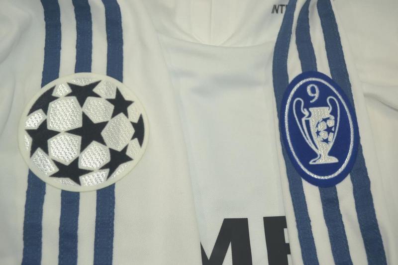 Camisa Real Madrid Manga Longa Home 01/02 - Versão Retrô