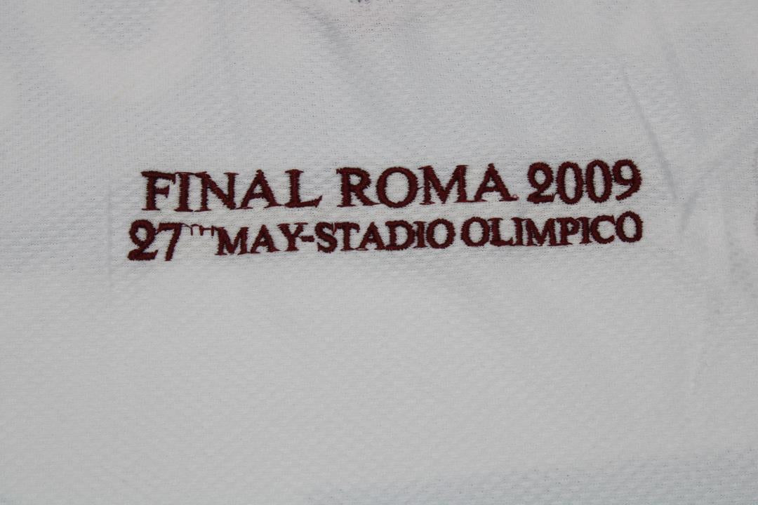 Camisa Manchester United Manga Longa Final Roma 2009 - Versão Retrô