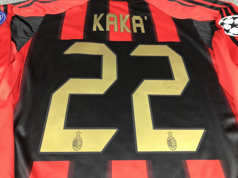 Camisa Milan Manga Longa 04/05 - Versão Retrô "Kaka" Nº 22