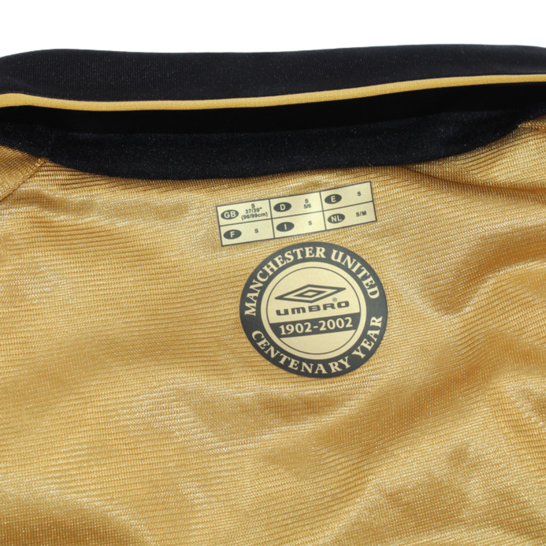 Camisa Manchester United Manga Longa Away 01/02 - Versão Retrô