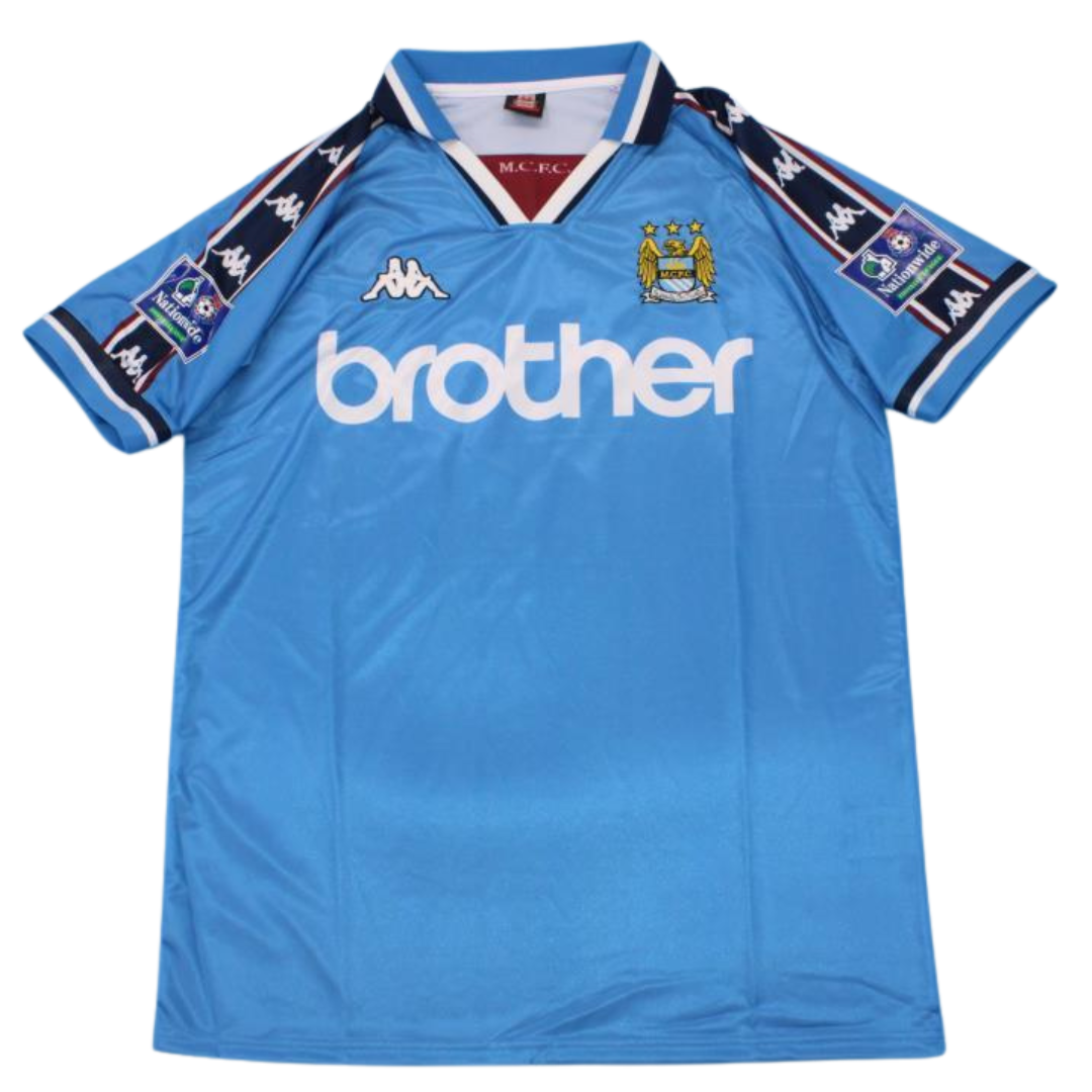 Camisa Manchester City Home 98/99 - Versão Retrô Nº 9