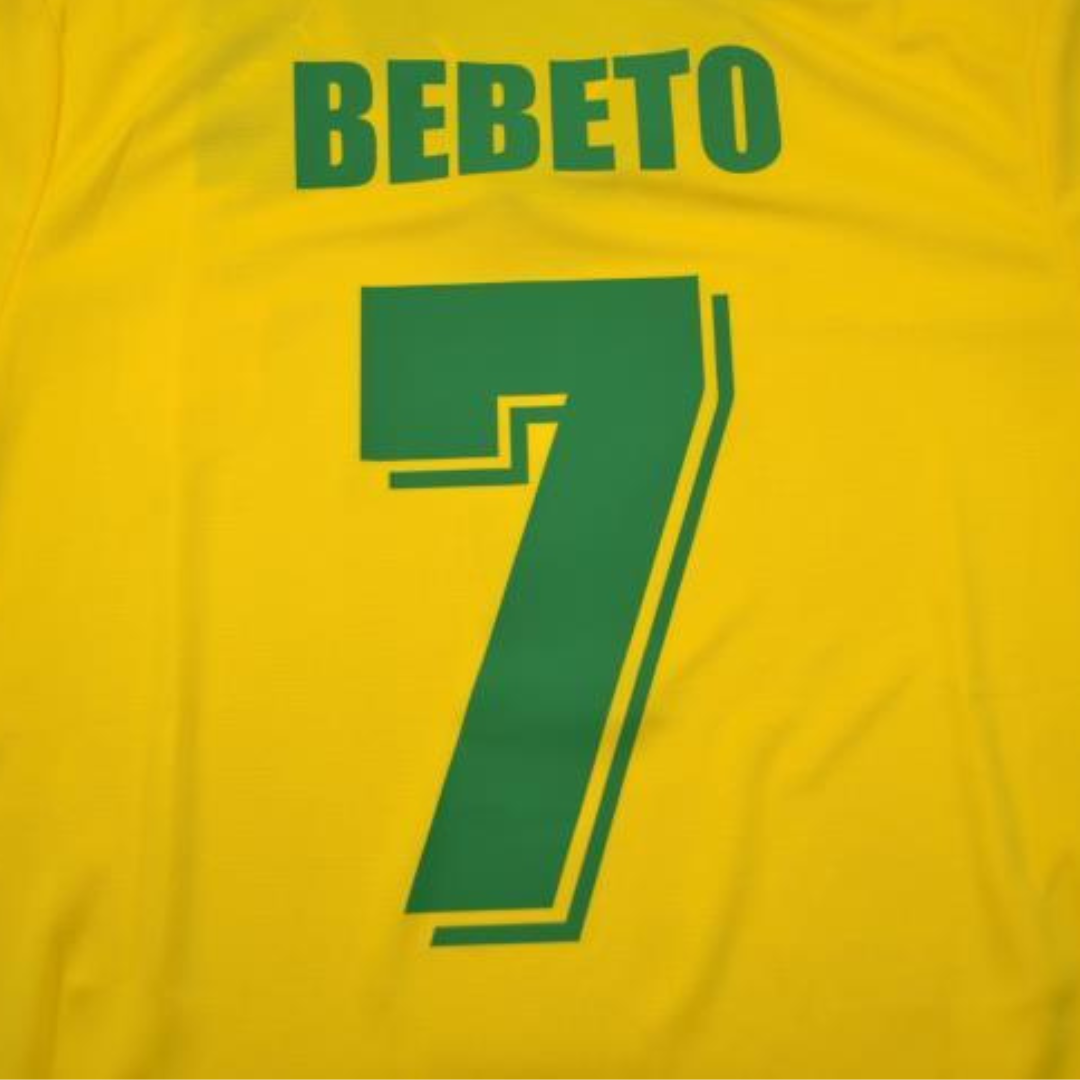 Camisa Retrô Brasil Home Copa do Mundo Versão 1994 "Bebeto" N°.7