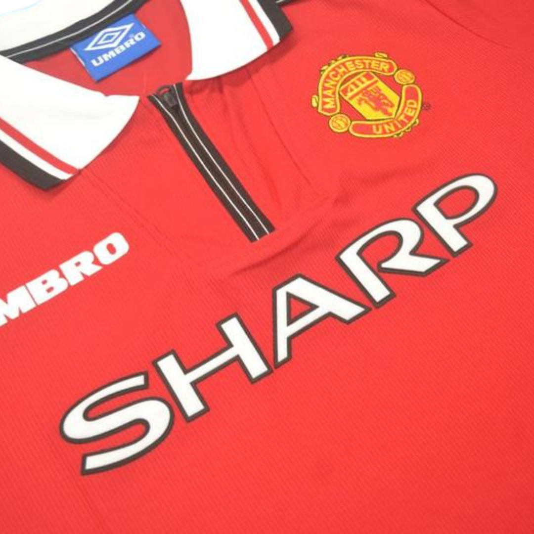 Camisa Manchester United Manga Longa Home 98/99 - Versão Retrô