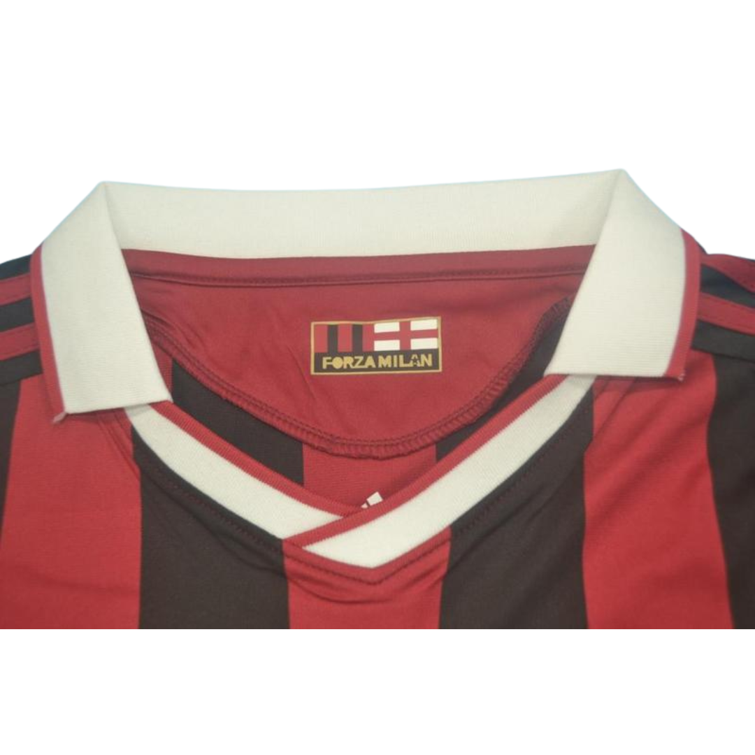 Camisa Milan Manga Longa Home 09/10 - Versão Retrô