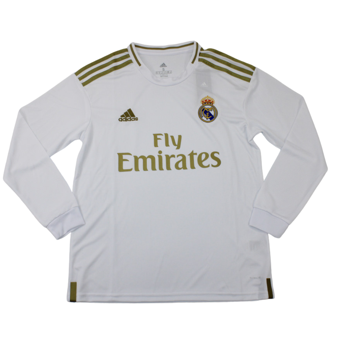 Camisa Real Madrid Manga Longa Home 19/20 - Versão Retrô