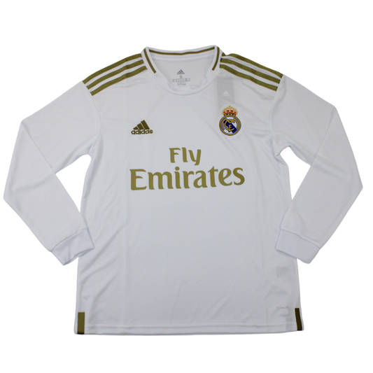 Camisa Real Madrid Manga Longa Home 19/20 - Versão Retrô