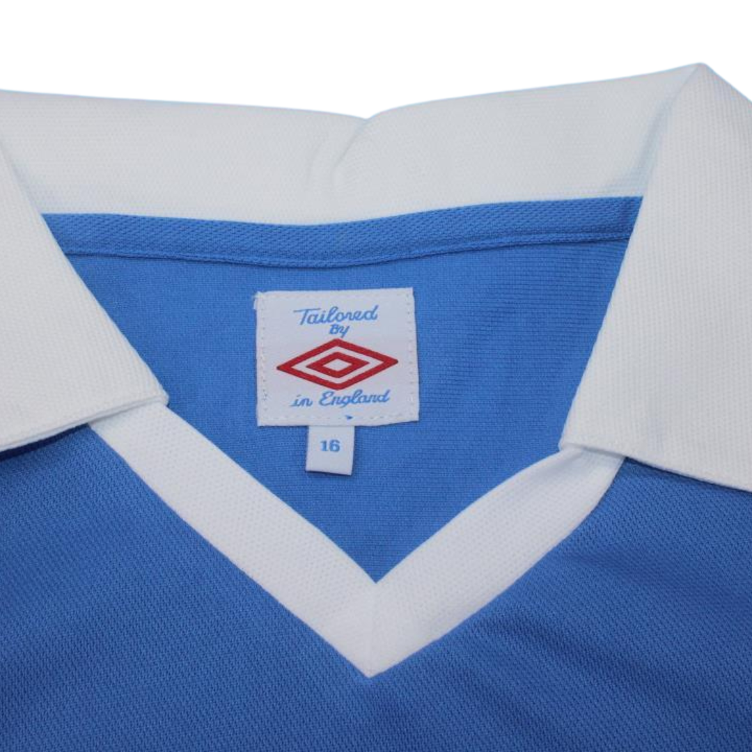 Camisa Manchester City Centenário Cup Final 1981 - Versão Retrô