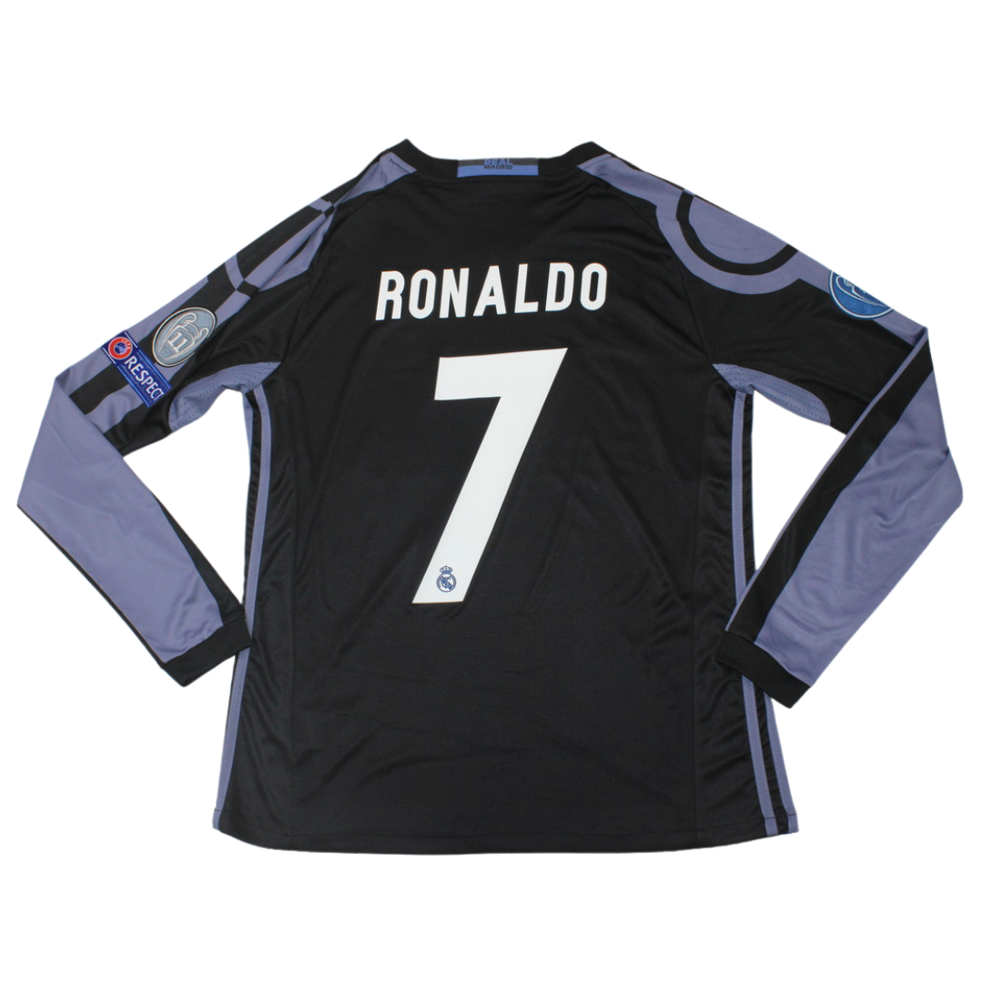 Camisa Real Madrid Manga Longa 16/17 - Versão Retrô "Cristiano Ronaldo" Nº 7