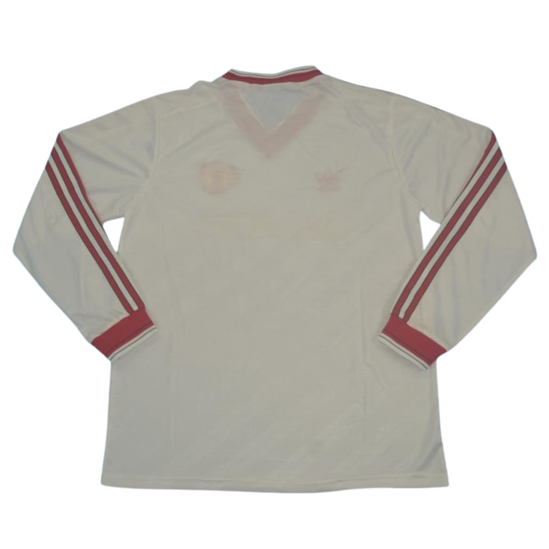 Camisa Manchester United Manga Longa Away 86/87 - Versão Retrô